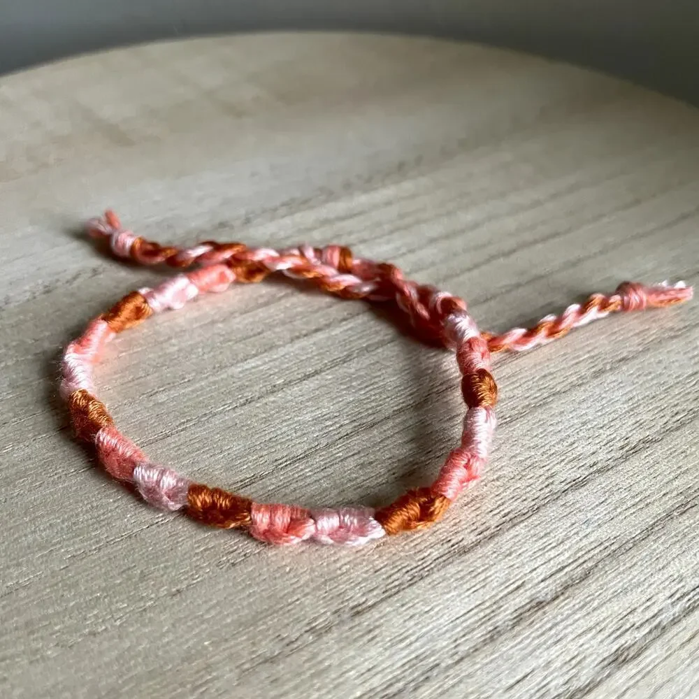 Essie Bracelet anklet trendy comfortable tie embroidery thread woven gift